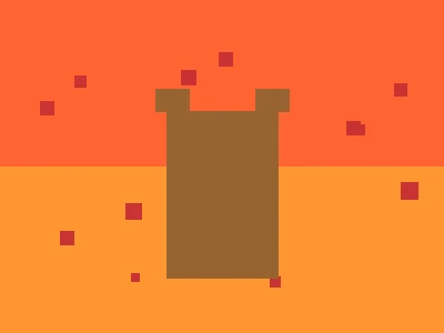 像素艺术作品：日落城堡，麻将胡了 社区创作